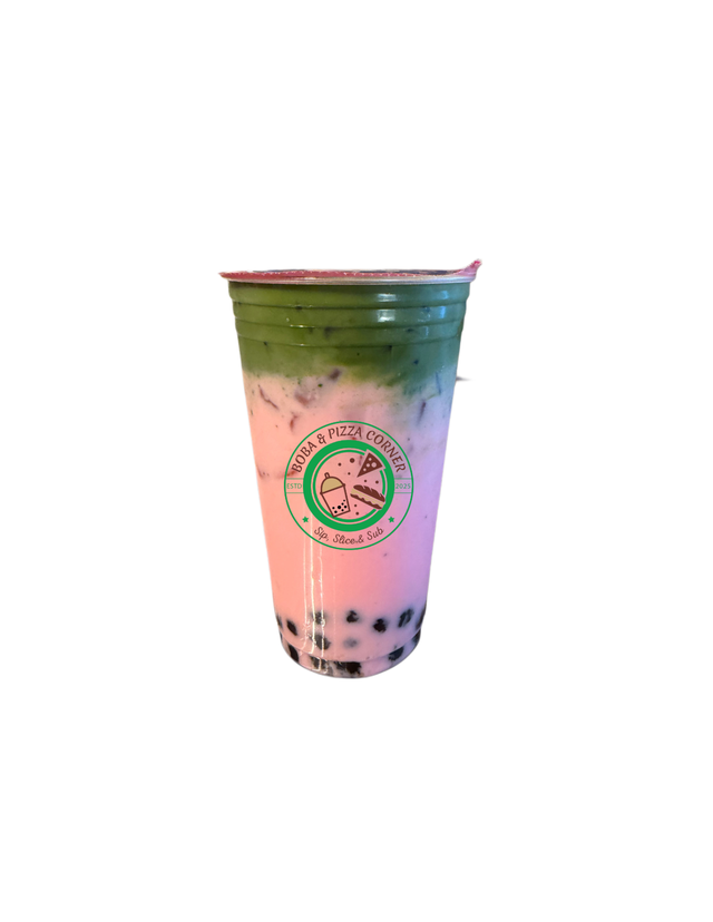 Strawberry Matcha Milk Tea.